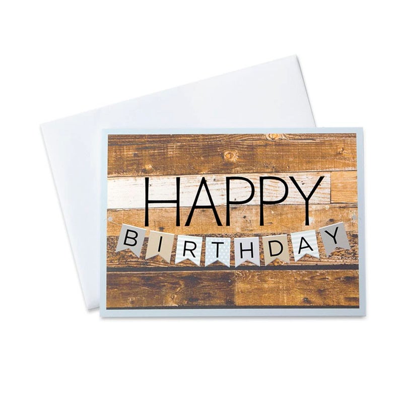 CEO Cards - Birthday Greeting Cards (Pastel Banner), 5x7 Inches, 25 Cards & 26 White Envelopes (B1602) - Image 1